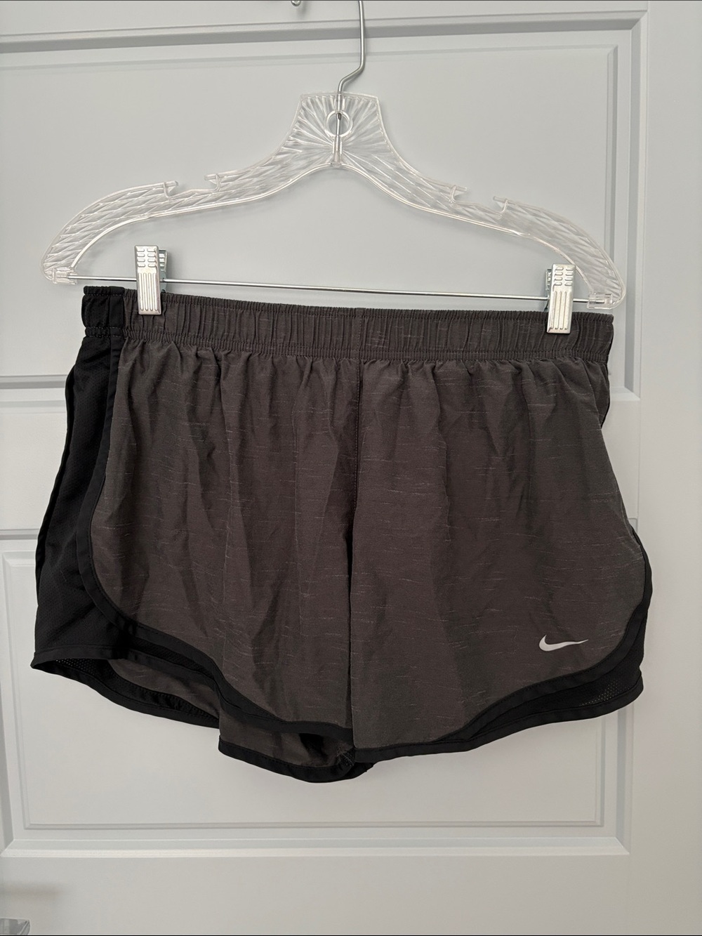 Nike Women's Dark Gray Athletic Shorts with Black Trim